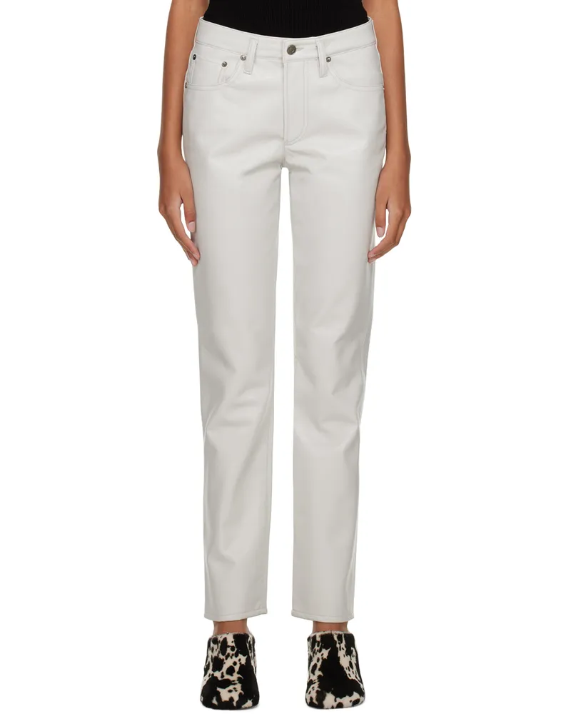 AGOLDE Gray Lyle Leather Pants Wisp