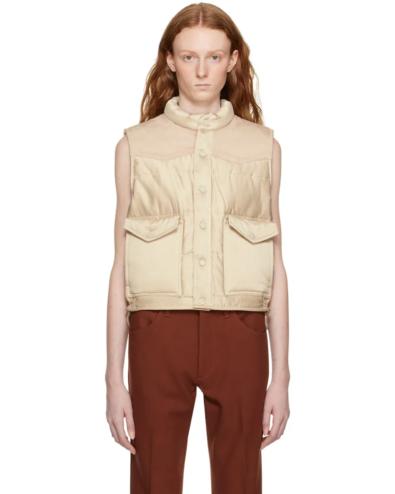 Rag & Bone Taupe Erica Puffer Vest Taupe