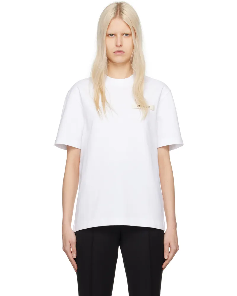 Jacquemus White Les Classiques 'Le T-Shirt Gros Grain' T-Shirt 100