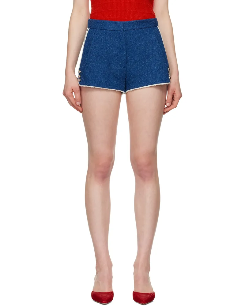 MSGM Blue Cotton Shorts 88
