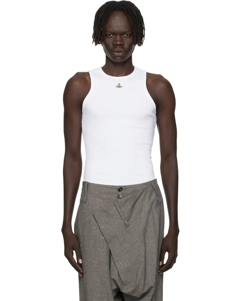 Vivienne Westwood White 90s Tank Top Aw25-white