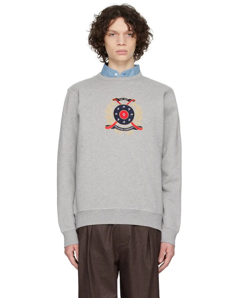 Pop Trading Company Gray Royal Sweatshirt Heather