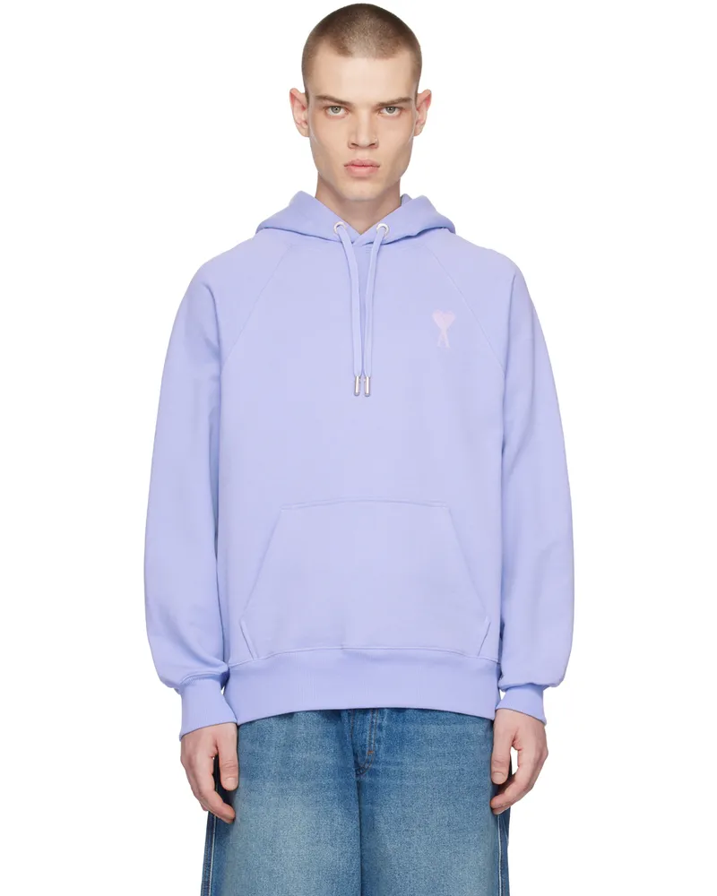 AMI Paris SSENSE Exclusive Purple Ami de Cœur Hoodie 507