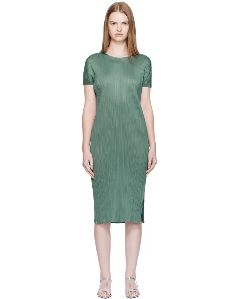 Issey Miyake Green Monthly Colors June Midi Dress 63