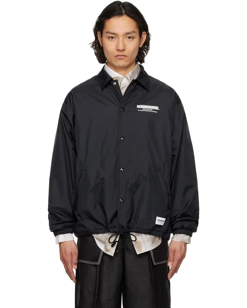 Neighborhood Black Windbreaker 1 Jacket Black