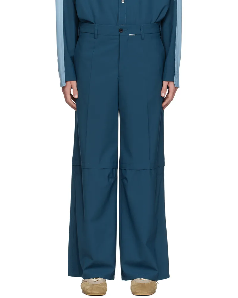 Marni Blue Marni Mending Trousers 00b74
