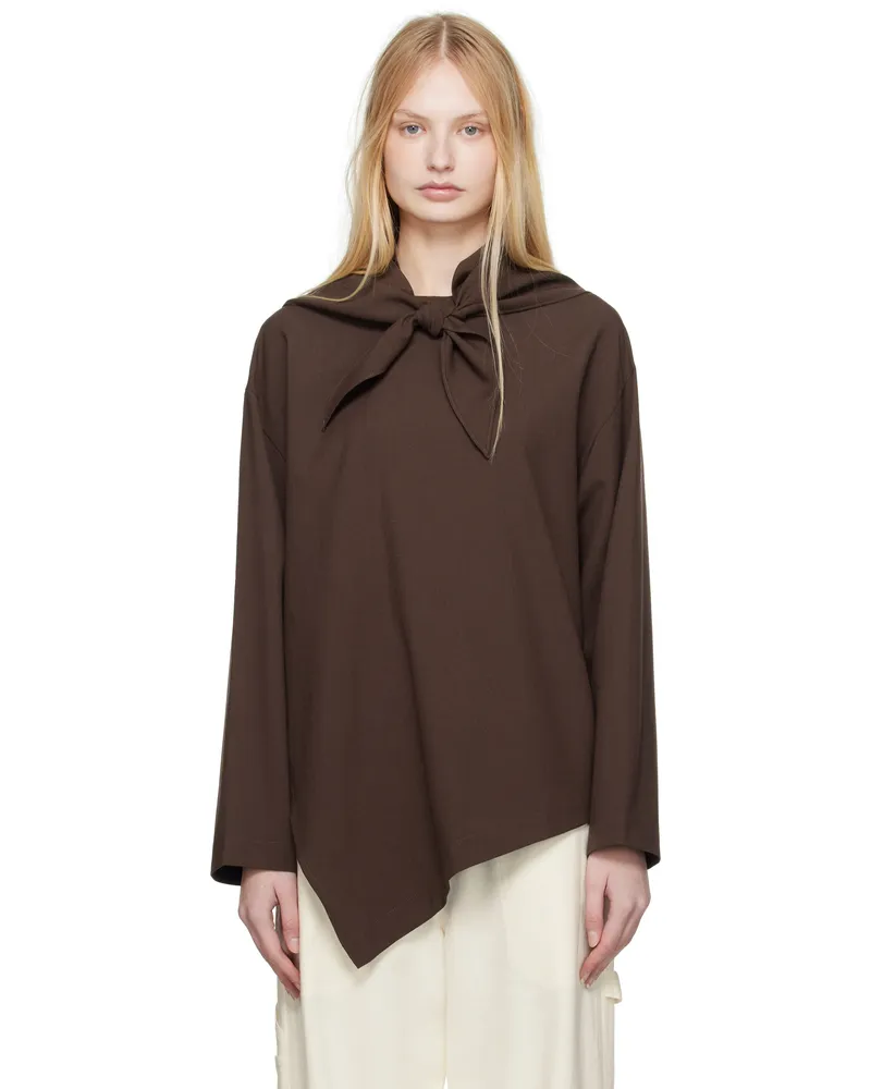 Studio Nicholson Brown Bute Blouse Conker