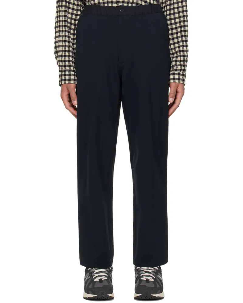 nanamica Navy Wide Easy Trousers N