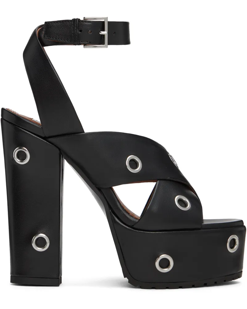 Alaïa Black Eyelets Platform Sandals 999