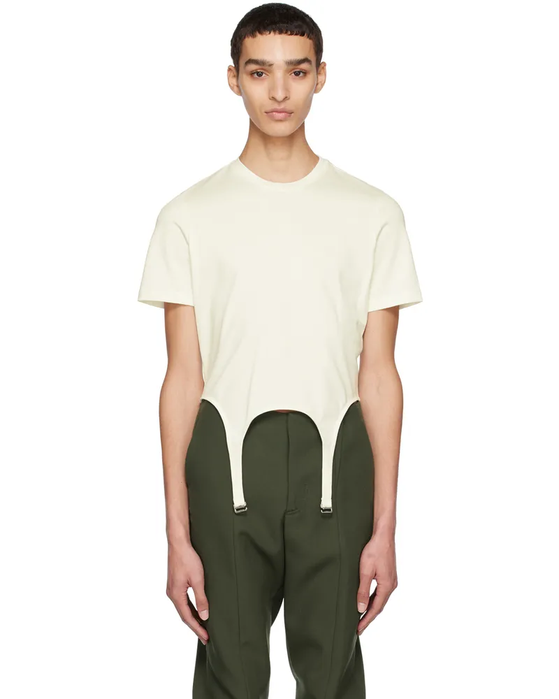 Dion Lee Off-White Garter T-Shirt Ivory
