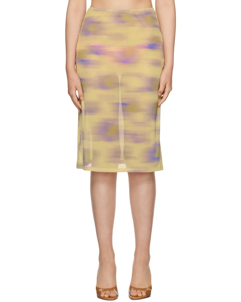 BINYA Yellow Coco Midi Skirt Cayena