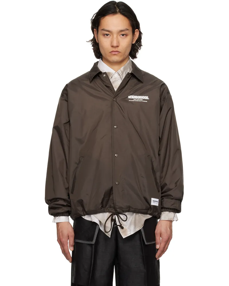 Neighborhood Brown Windbreaker 1 Jacket Brown
