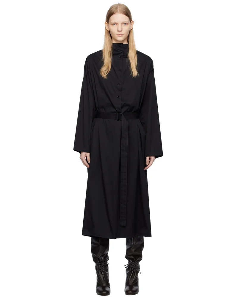 Christophe Lemaire Black Housse Midi Dress Bk999