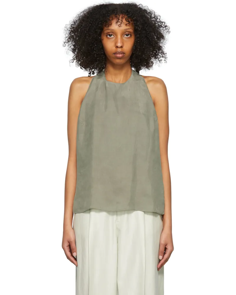Filippa K Green Cupro Tank Top 9363