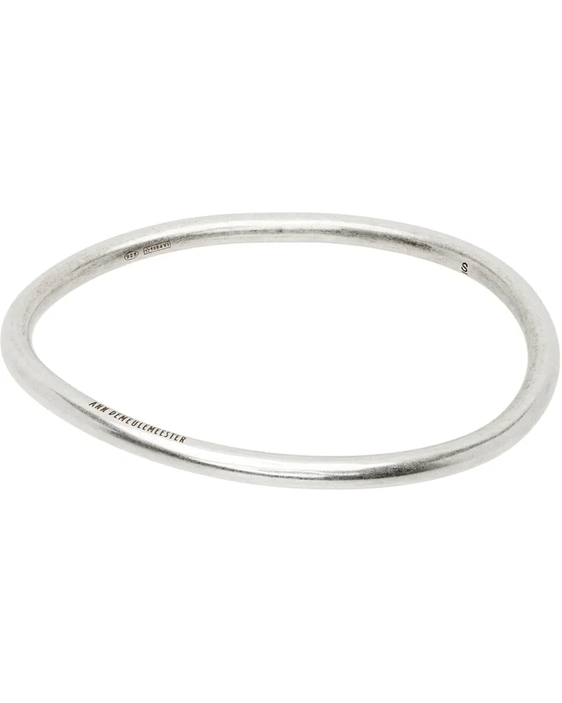 Ann Demeulemeester Silver Anouk Simple Bangle Bracelet Silver