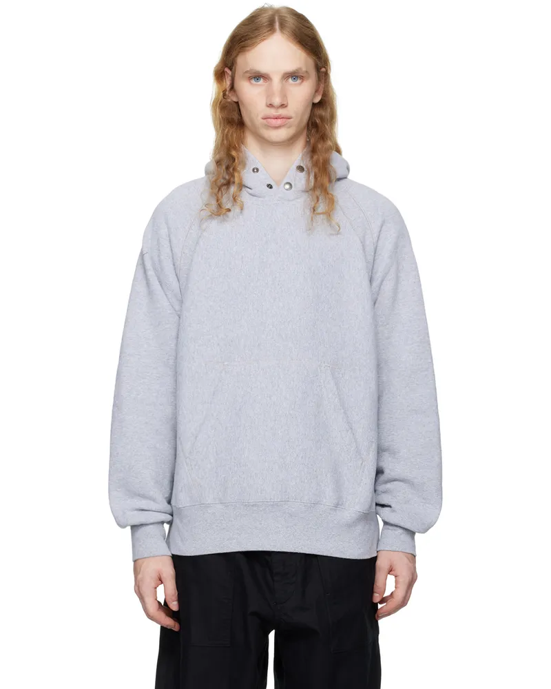 Engineered Garments Gray Raglan Hoodie Af018