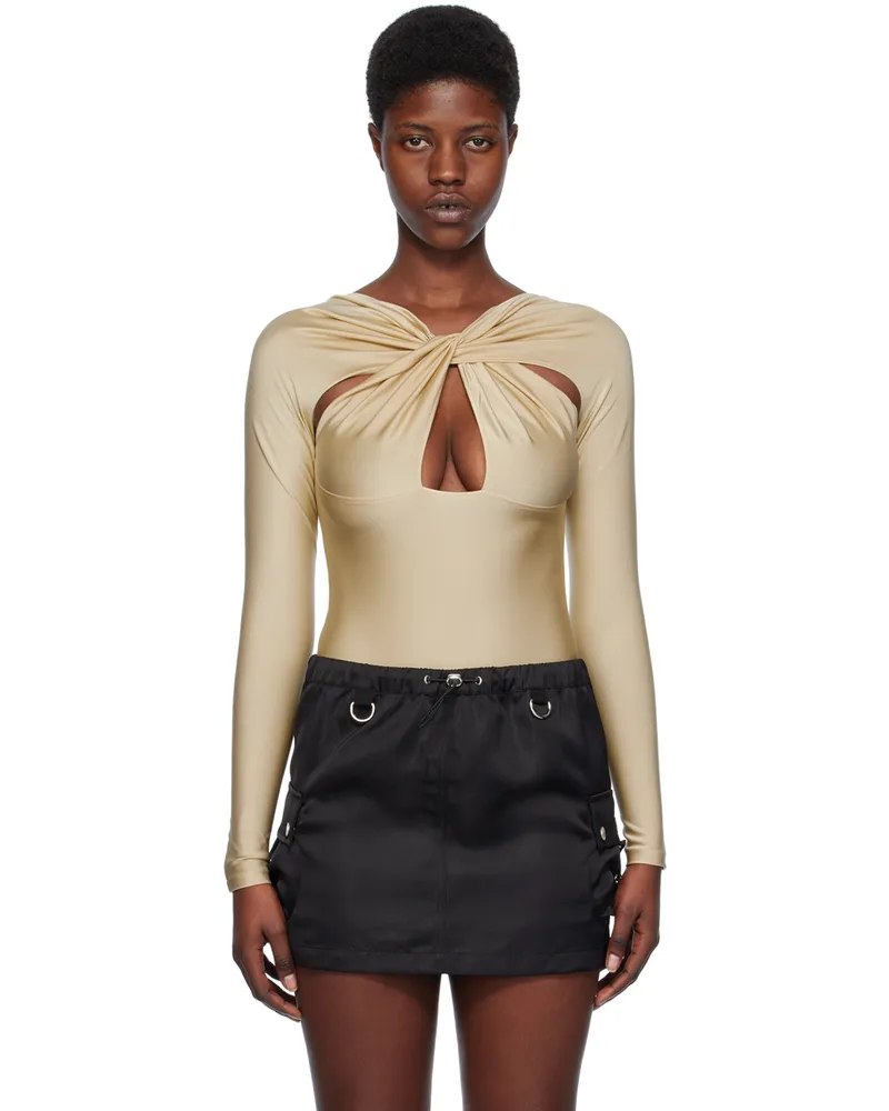 COPERNI Beige Twisted Bodysuit Beige