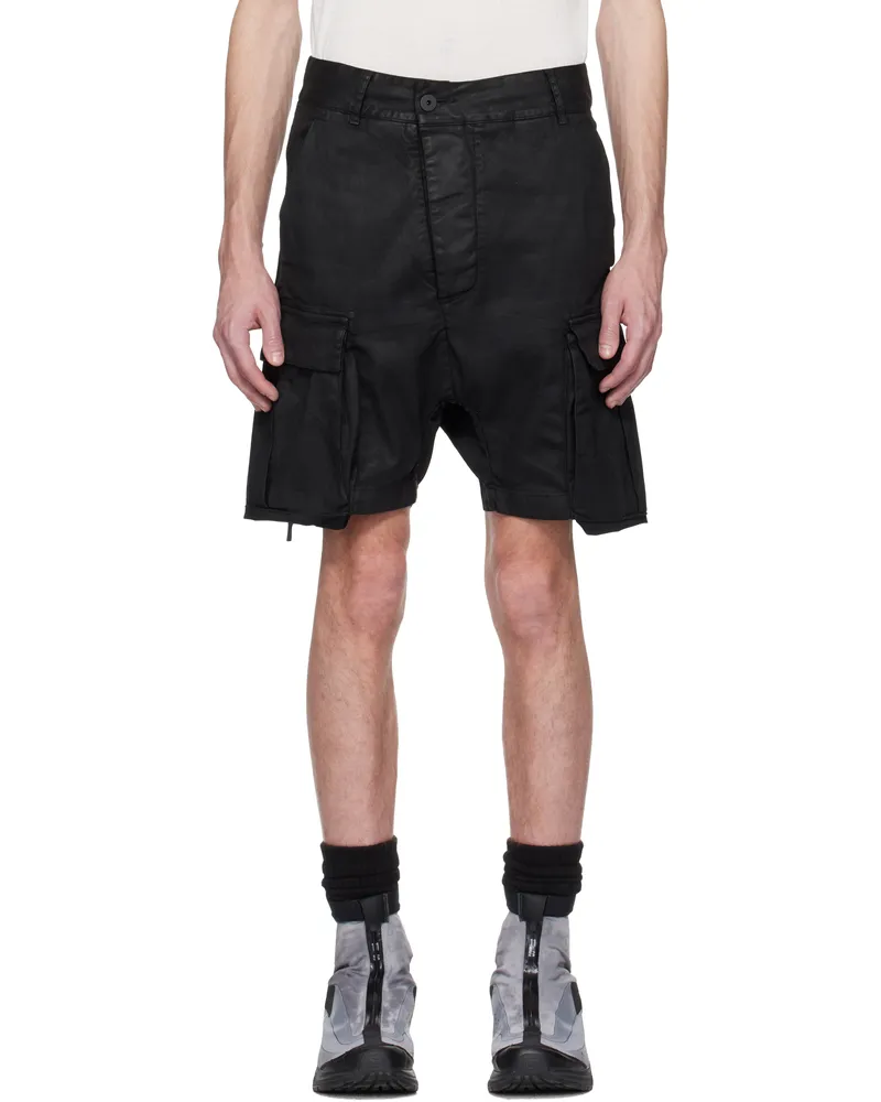 Boris Bidjan Saberi Black Coated Object Shorts Black