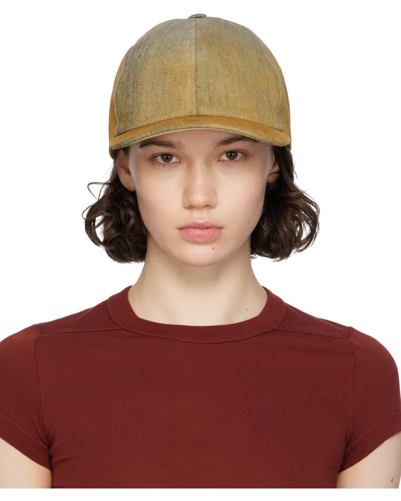 DRKSHDW by Rick Owens Yellow Degrade Denim Baseball Cap 4653d