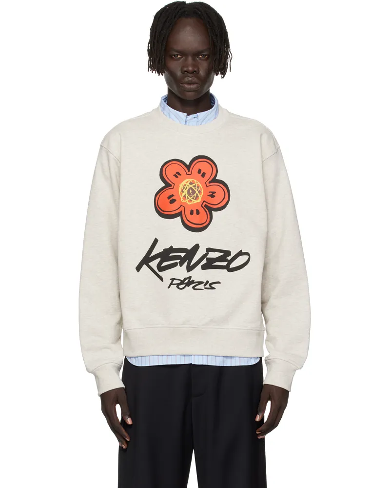 Kenzo Gray Kenzo Paris Futura 2000 Edition Cotton Sweatshirt Pale