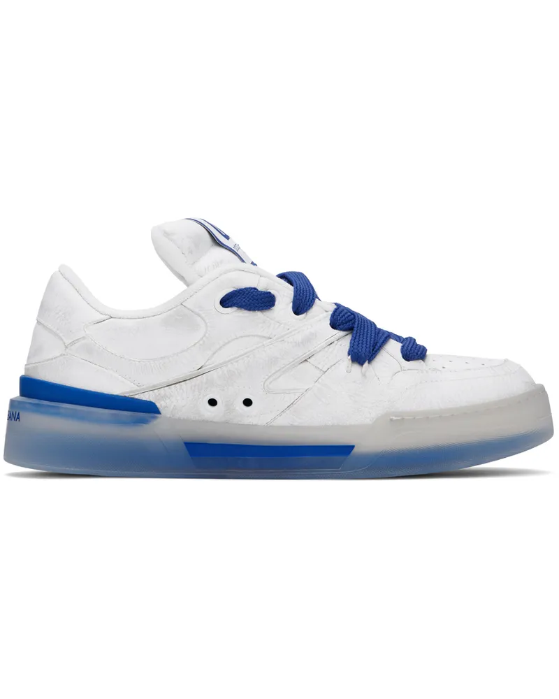 Dolce & Gabbana White Leather New Roma Sneakers 89527