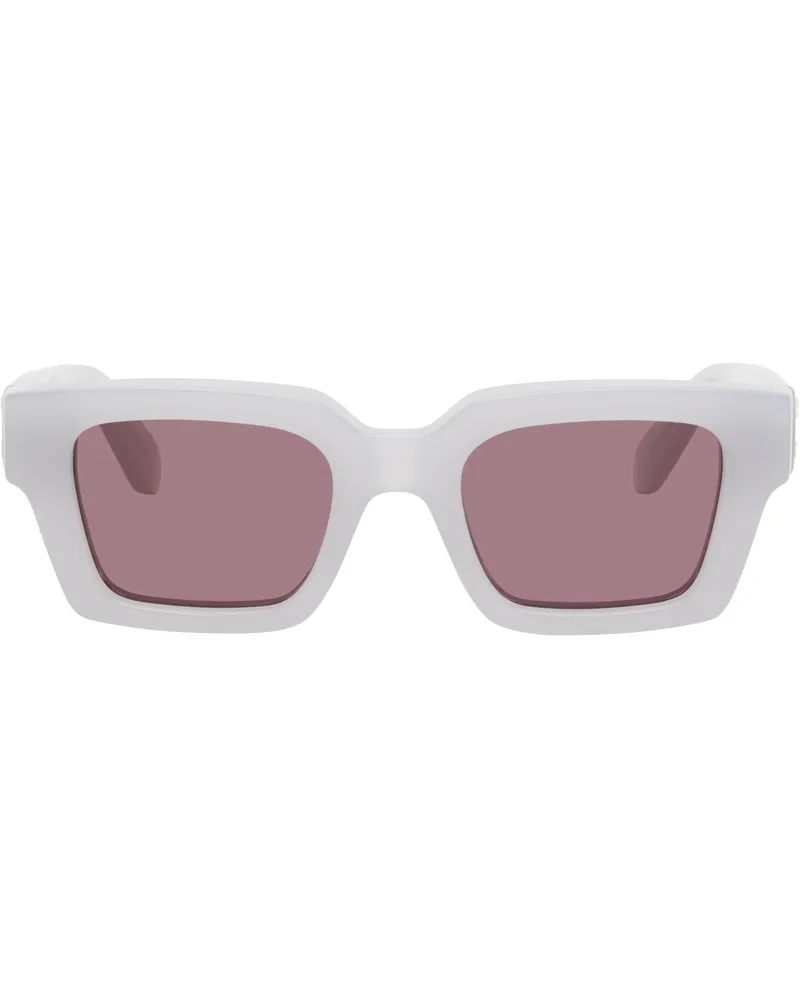 OFF-WHITE Gray & Burgundy Virgil Sunglasses Grey