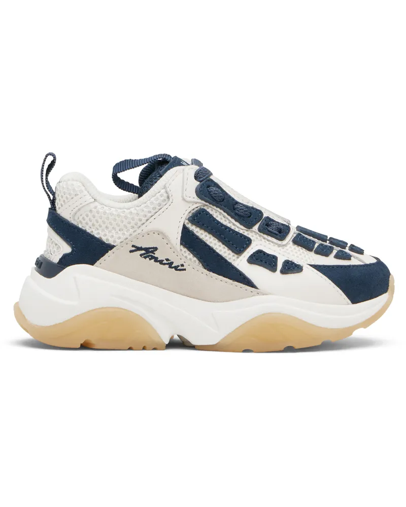 Amiri Kids White & Navy Bone Runner Sneakers Midnight