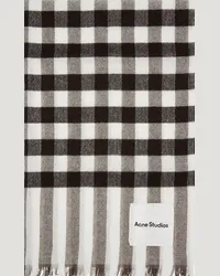 Acne Studios Brown & Off-White Check Scarf Des