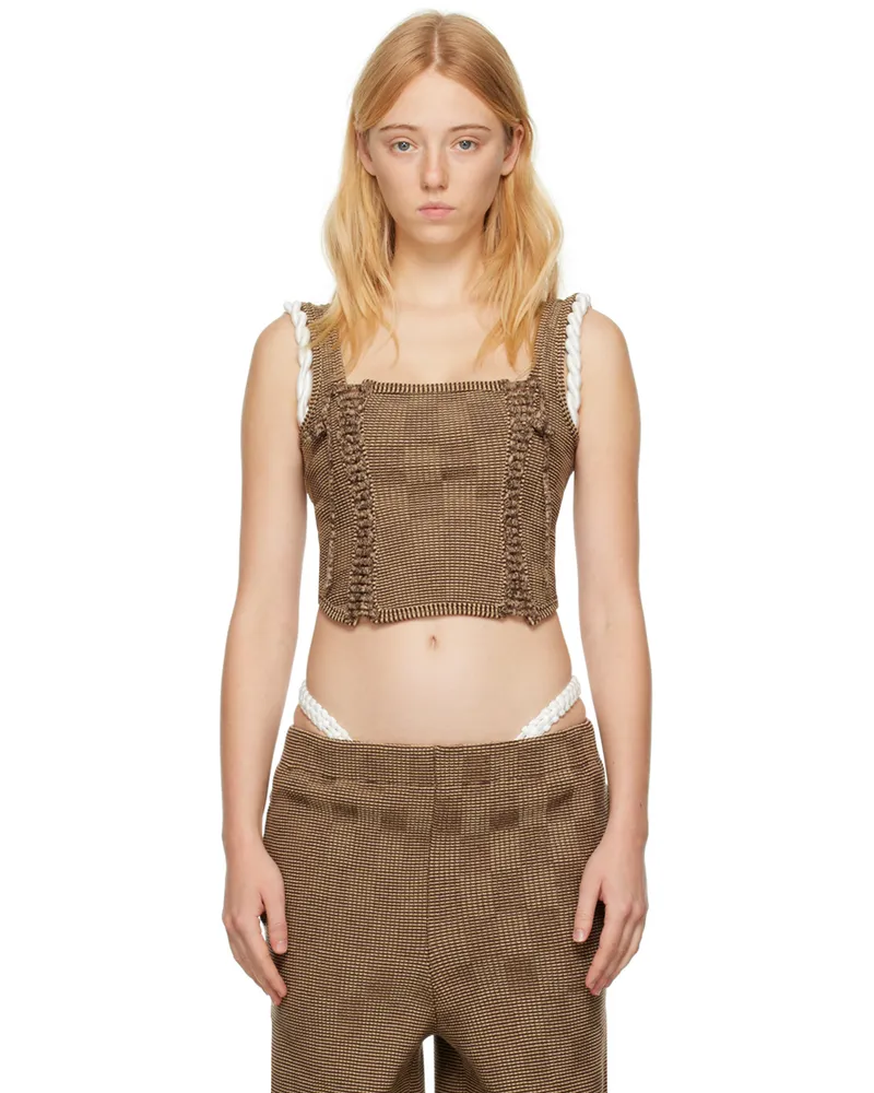 Isa Boulder Brown Expansion Panel Tank Top Illusion