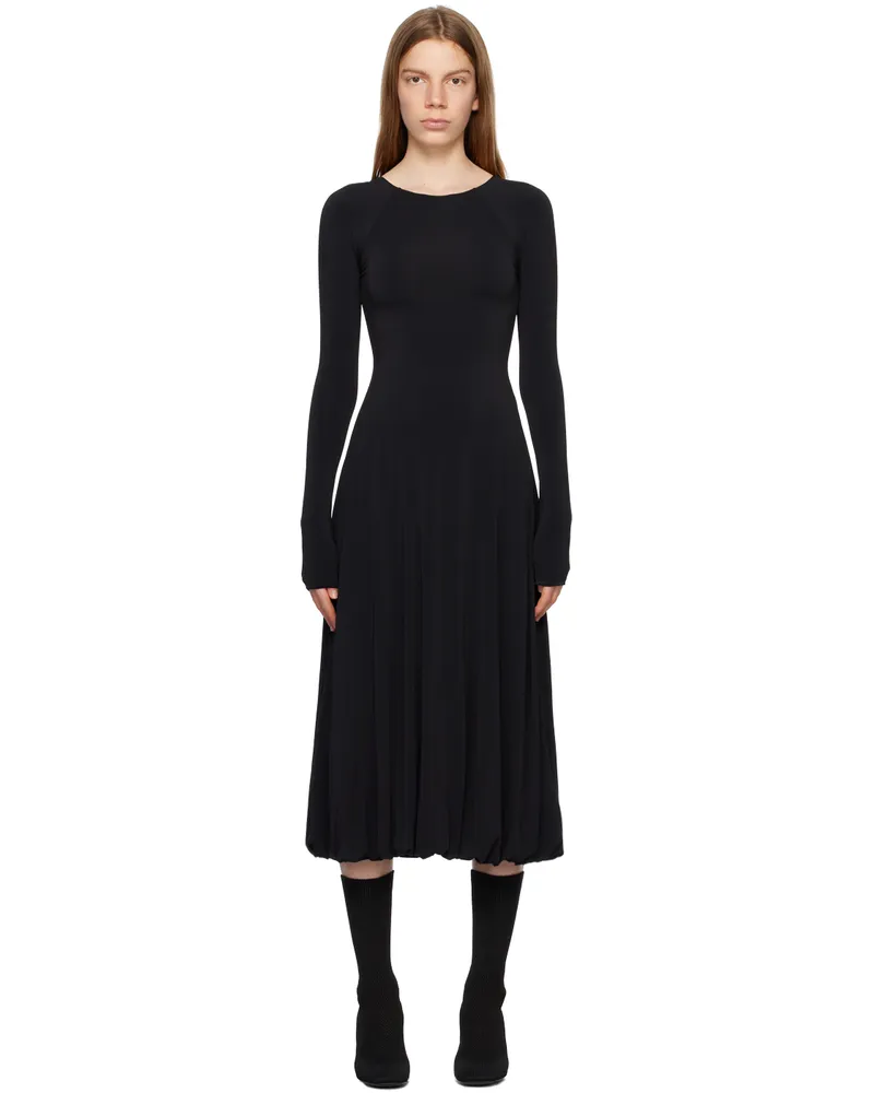 Jil Sander Black Open Back Midi Dress 001