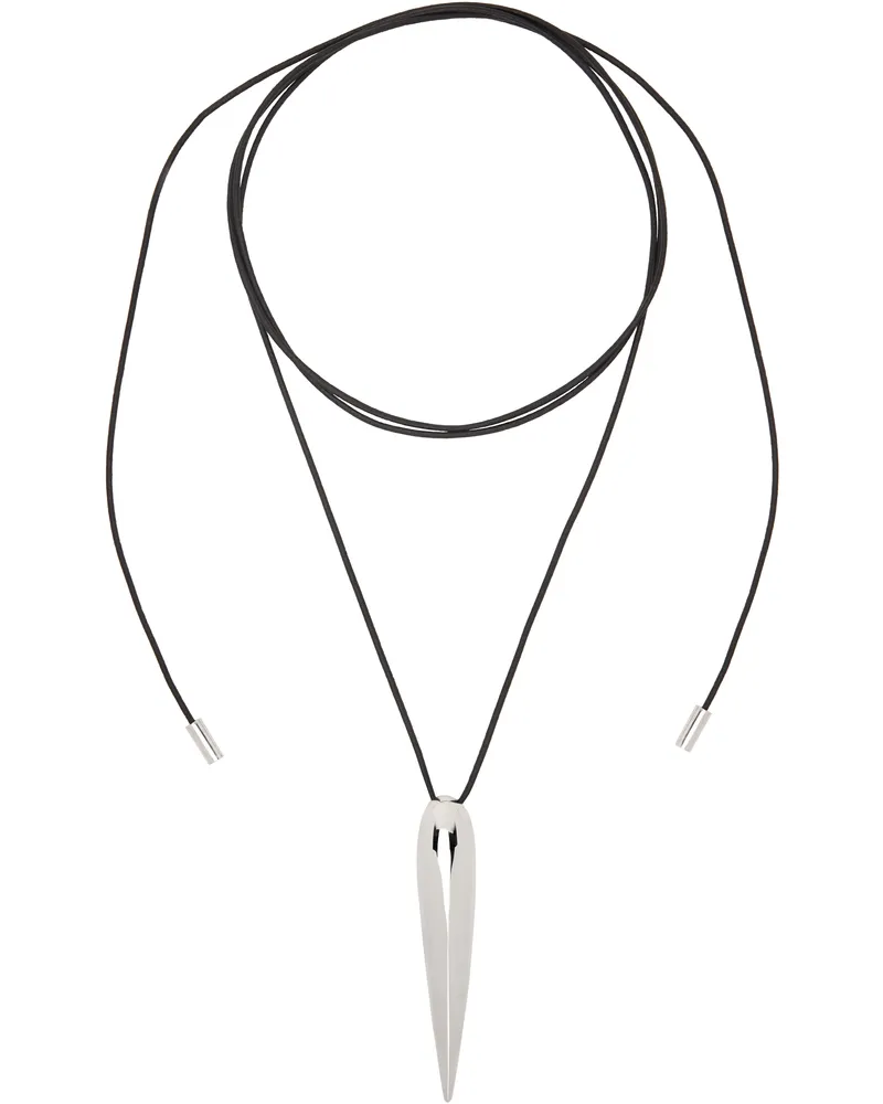 Hugo Kreit Black Nail Necklace Silver