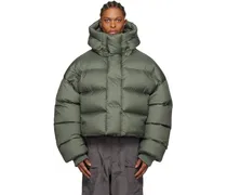 Green Hooded Down Jacket