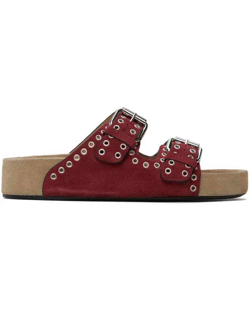 Isabel Marant Red Lennyo Buckle Sandals 40ry