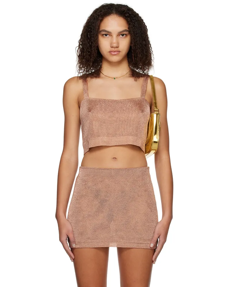 THIRD FORM Bronze Heavy Metal Tank Top Rose