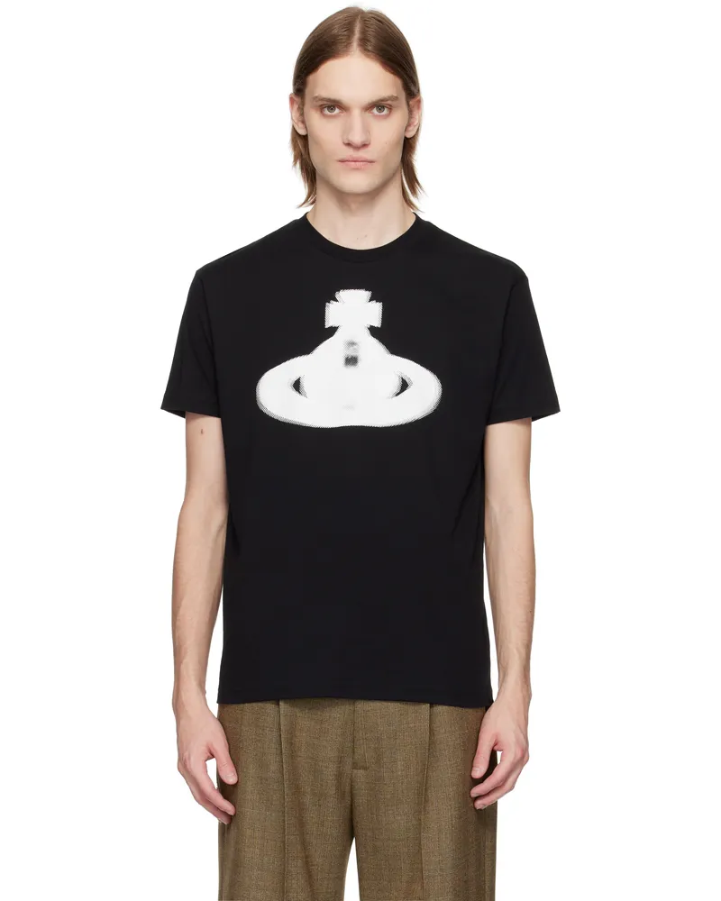 Vivienne Westwood Black Halftone Orb Classic T-shirt Ss25-n401