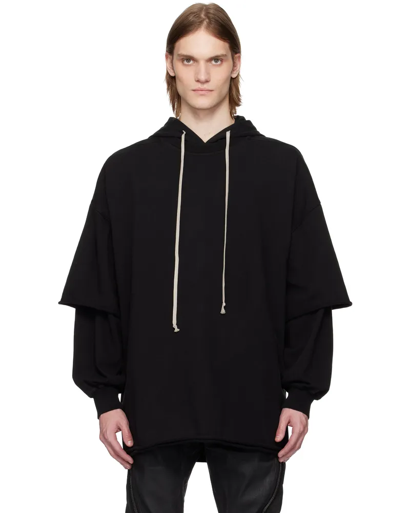 DRKSHDW by Rick Owens Black Hollywood Tommy Hustler Hoodie 09
