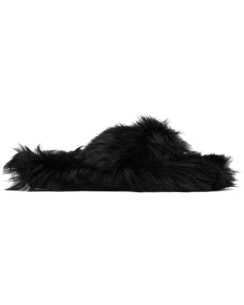 Acne Studios Black Shearling Sandals 900