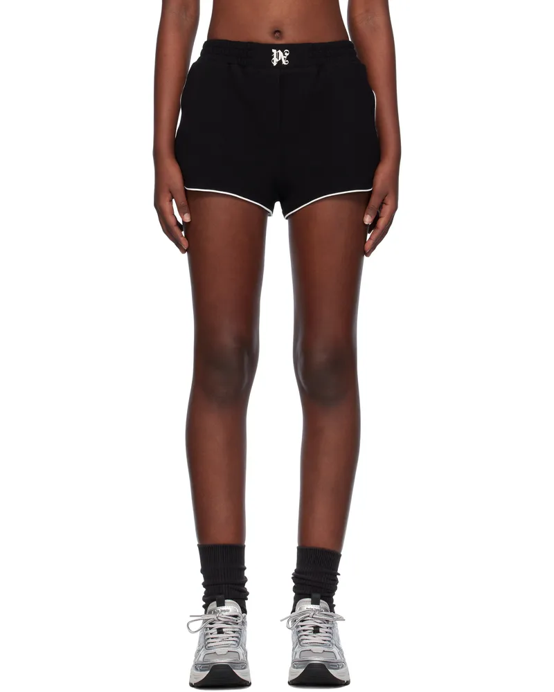 Palm Angels Black & Off-White Monogram Boxer Shorts Black