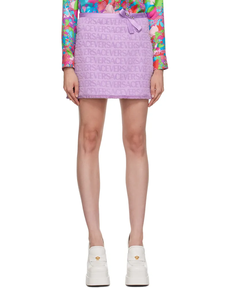 Versace Purple Dua Lipa Edition Miniskirt 1le30