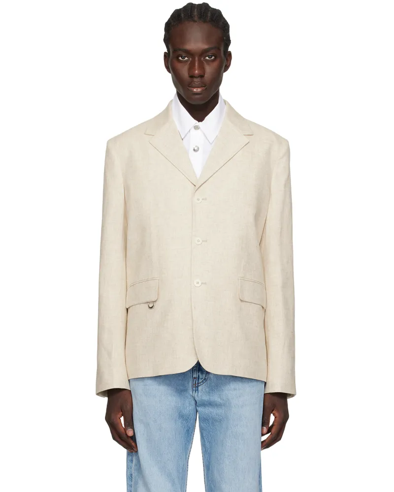 Jacquemus Beige Les Classiques 'La Veste Cabri' Blazer Light