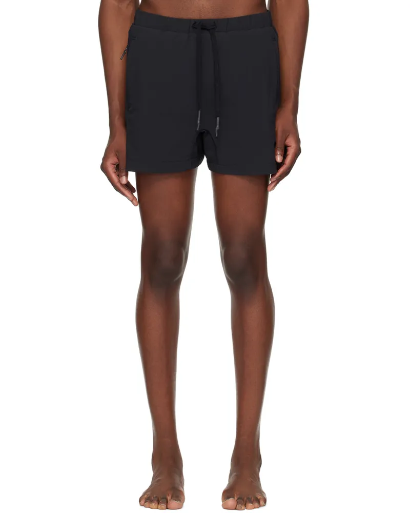 Boris Bidjan Saberi Black Drawstring Swim Shorts Black