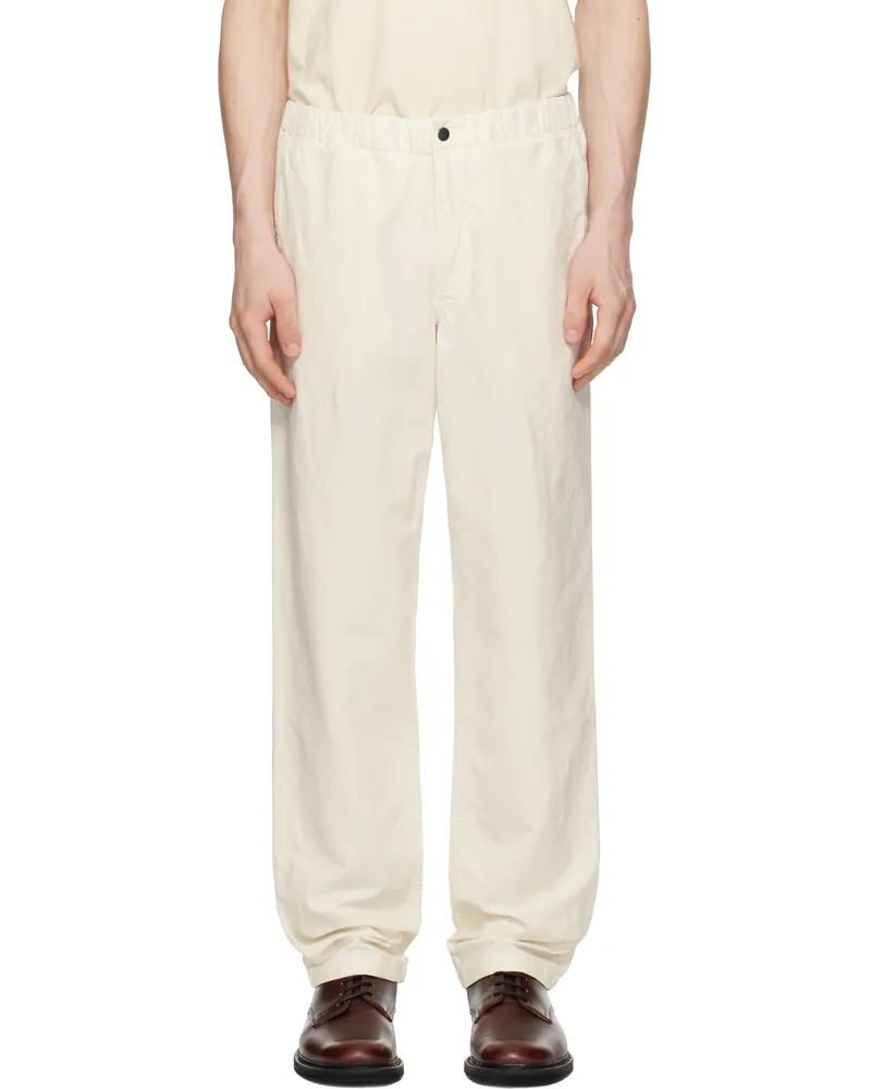 Norse Projects White Ezra Relaxed Cotton Linen Trousers Kit