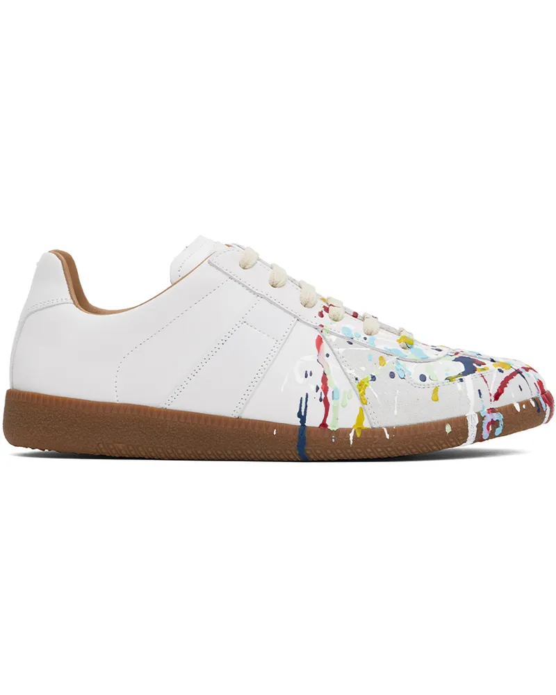 Maison Margiela Off-White Paint Replica Sneakers 961