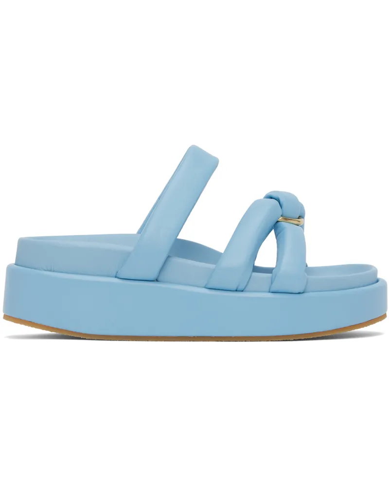 Dries van Noten Blue Padded Platform Sandals 514