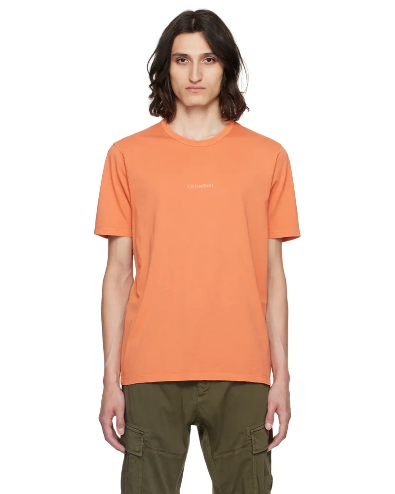 C.P. Company Orange Printed T-Shirt Gold