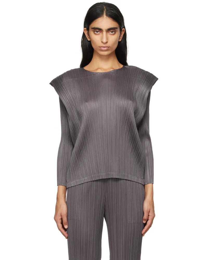 Issey Miyake Gray Monthly Colors September Top 19