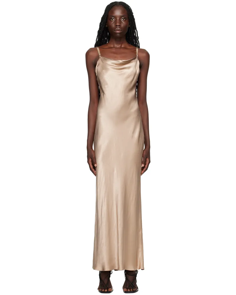bec & bridge Taupe Malia Maxi Dress Smoke