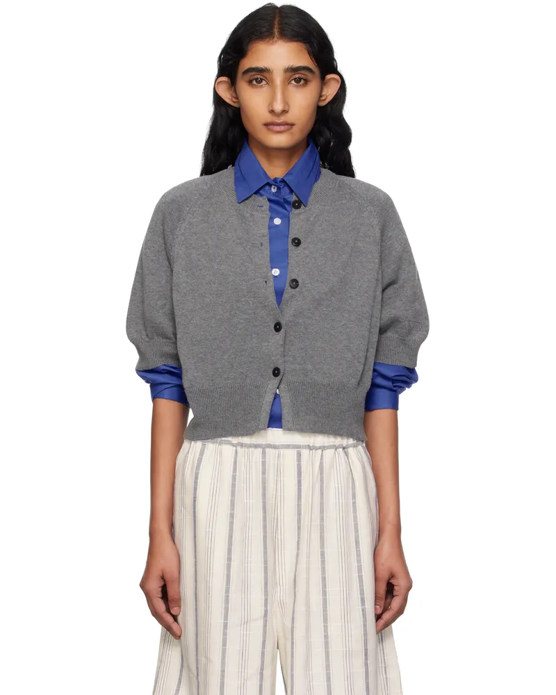 CORDERA Gray Cotton Cashmere Cardigan Grey