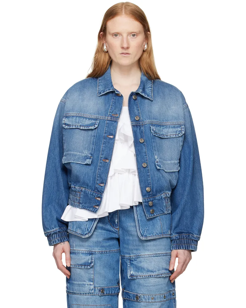 MSGM Indigo Oversized Denim Jacket 89