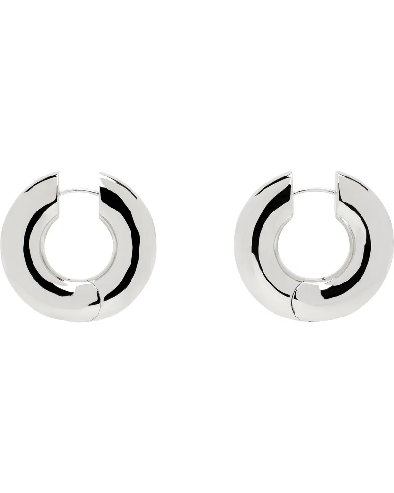 Laura Lombardi Silver Large Terra Hoop Earrings Sterling
